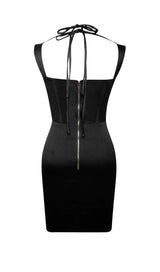 SATIN CORSET MINI DRESS IN BLACK Dresses styleofcb 