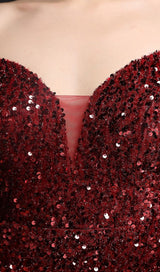 SEQUINED PLUNGE MIDI DRESS DRESS STYLE OF CB 