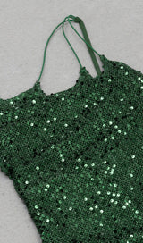 SEQUIN SLIT MIDI DRESS IN OLIVE DRESS STYLE OF CB 