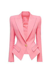 SINGLE-BREASTED SHORT JACKET IN PINK DRESS STYLE OF CB 