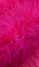 SPLIT FEATHER MAXI DRESS IN PINK Dresses styleofcb 