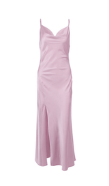 Satin irregular collar dress styleofcb 