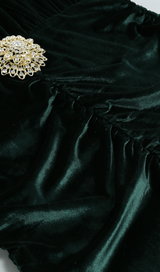 Shoulder pad fringed long gown styleofcb 