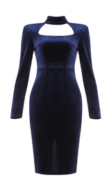 Square neck gold velvet dress styleofcb BLUE XS 
