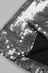 STRAPLESS SILVER SEQUIN TOP PANTS TWO PIECE SET BODYSUITS & JUMPSUITS Oh CICI 
