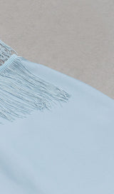 TASSEL BANDAGE MIDI DRESS IN LIGHT BLUE DRESS STYLE OF CB 
