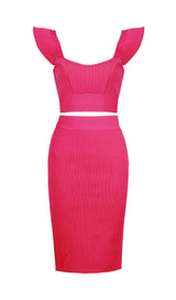 TWO PIECE SET KNIT MINI DRESS IN PINK Dresses styleofcb XS PINK 