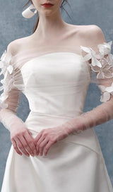 FLORAL 3D APPLIQUÉS SHEER BOLERO SLEEVES Dresses styleofcb 