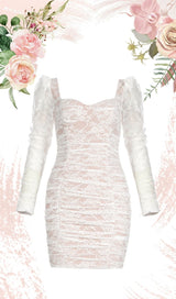 WHITE YARN KNITTED MINI DRESS Dresses styleofcb 