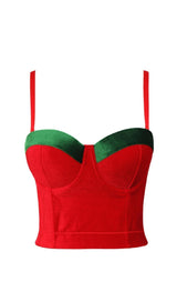 XMAS - RED VELVET CORSET styleofcb 34B/75 MULTICOLOR 